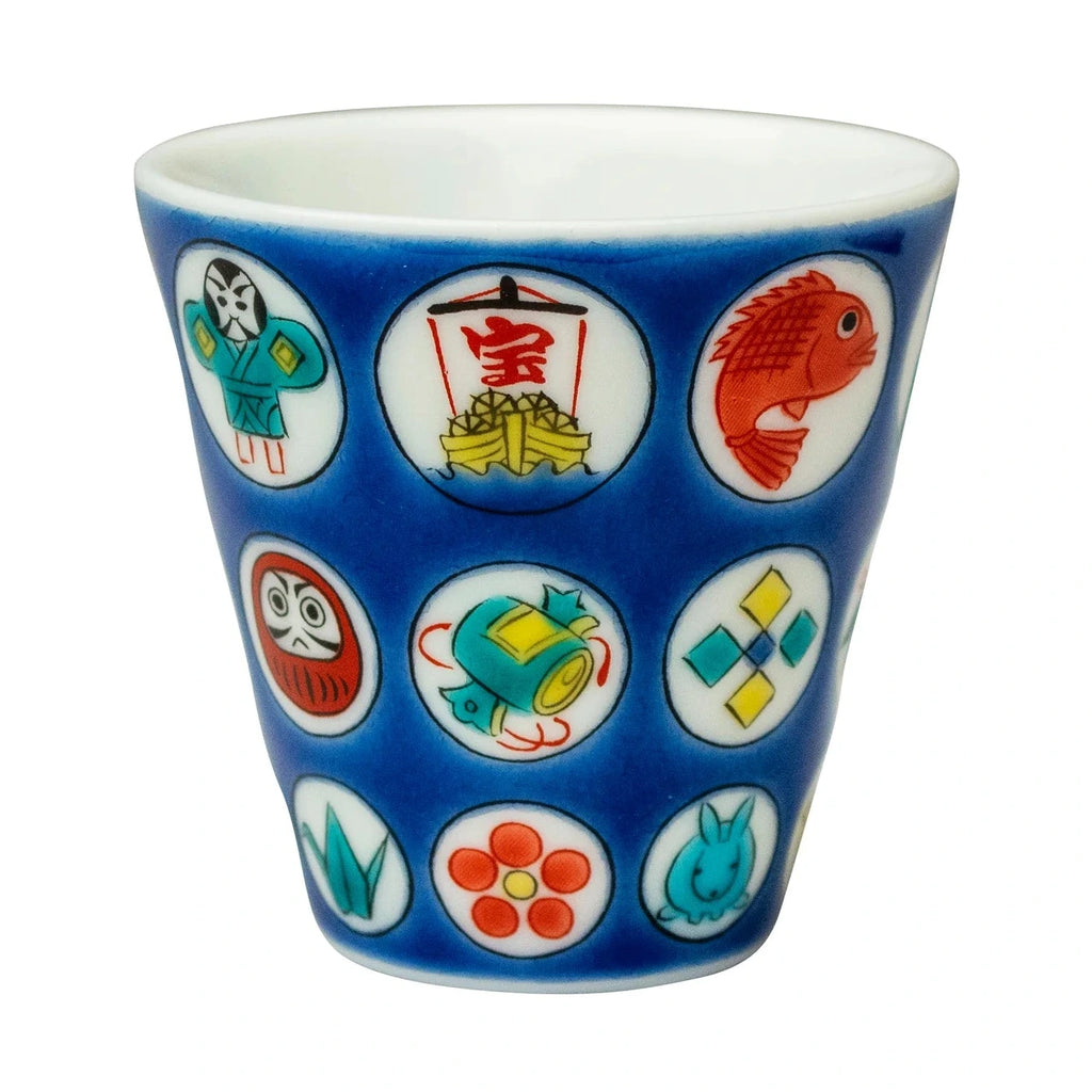 Kutani Engi Sake Cup - Lucky Dots