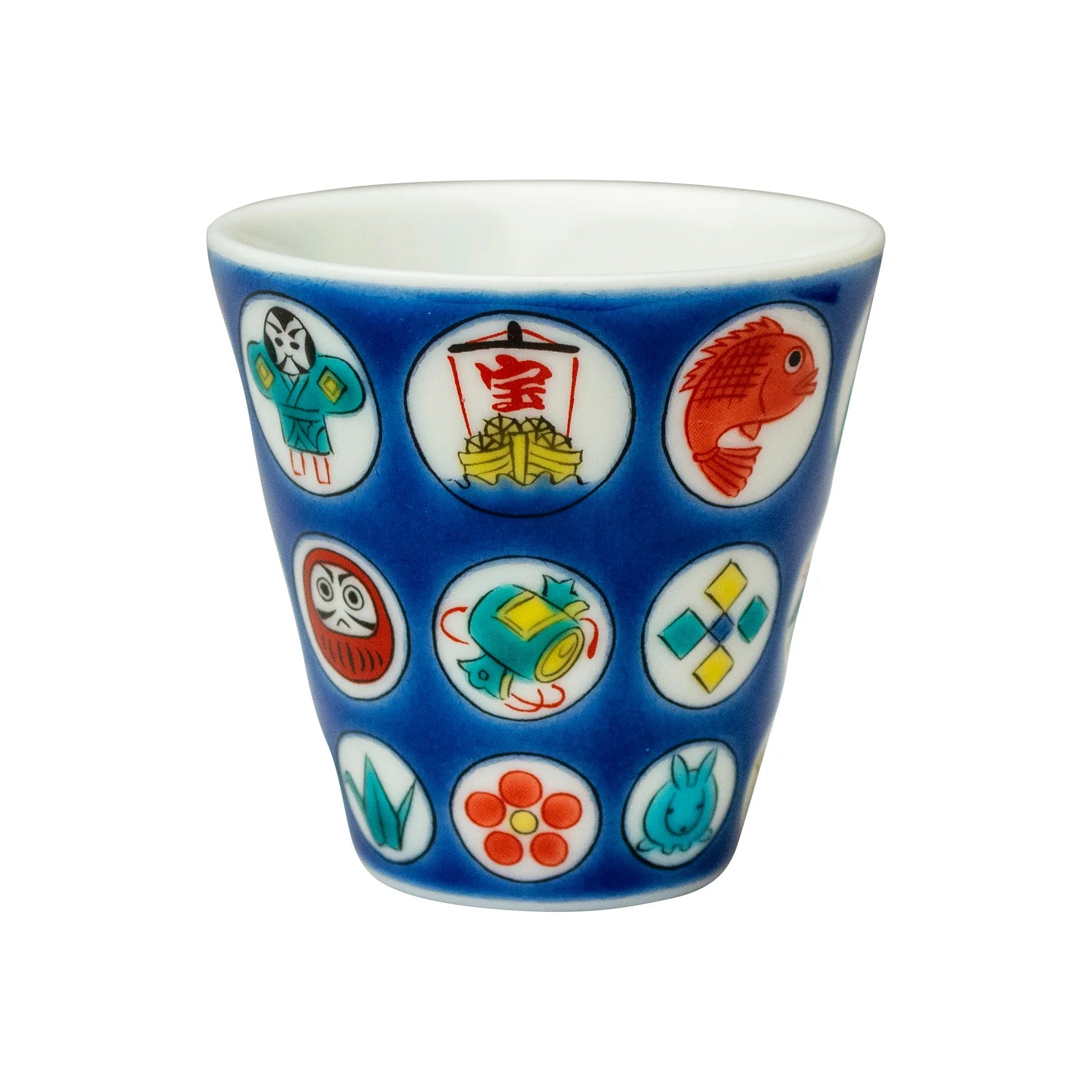 Kutani Engi Sake Cup - Lucky Dots