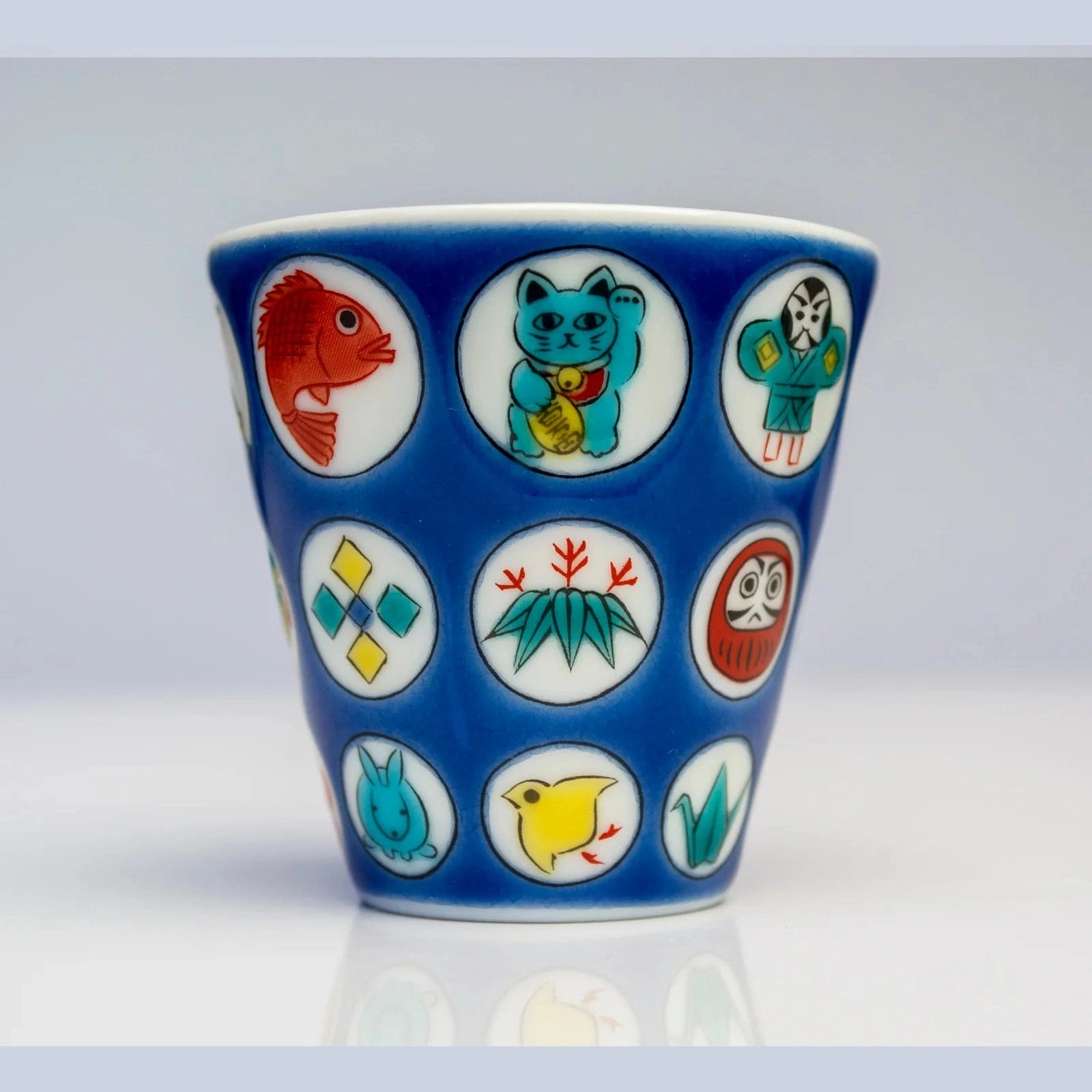 Kutani Engi Sake Cup - Lucky Dots