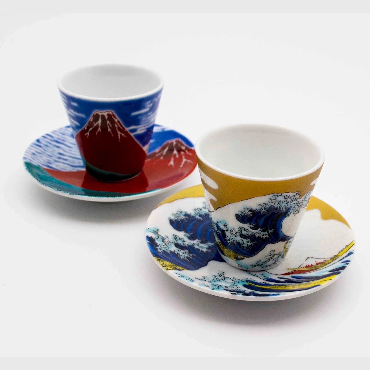 Kutani Engi Sake Cup - Wave