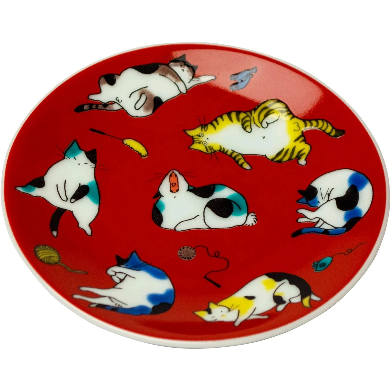 Kutani Mini Dish 9.5D - Cat