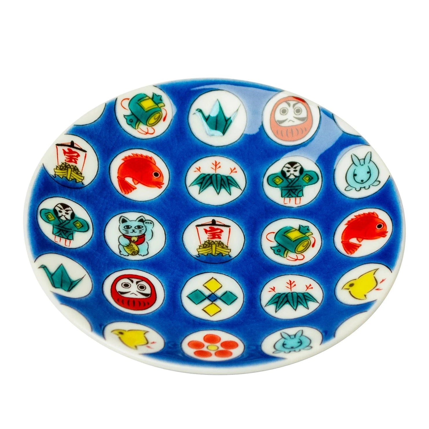 Kutani Mini Dish 9.5D - Lucky Dots