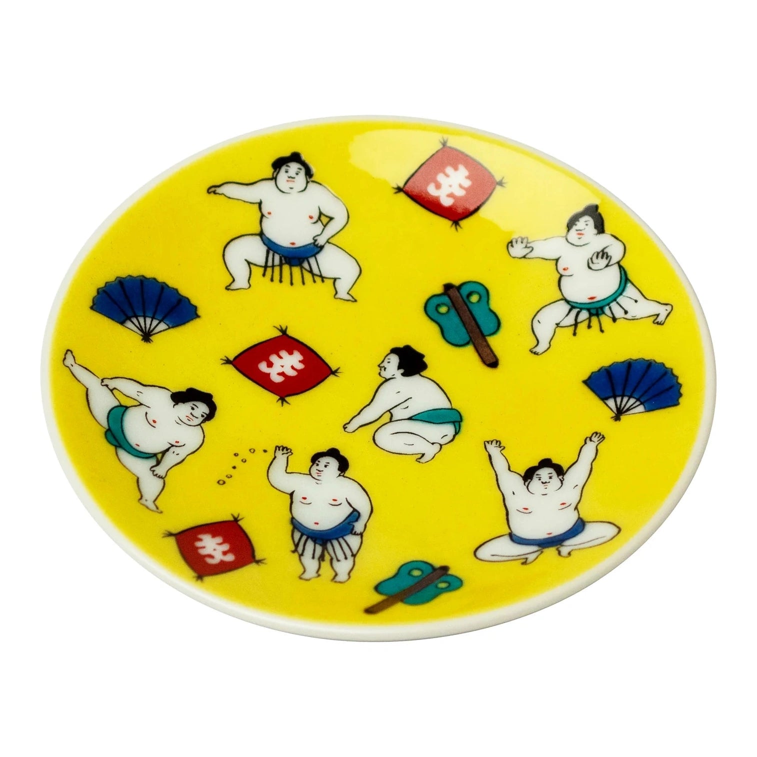 Kutani Mini Dish 9.5D - Sumo Wrestler