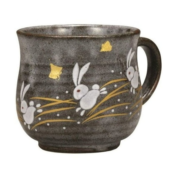 Kutani Rabbit Brown Mug
