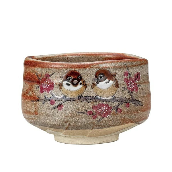 Kutani Sparrow Matcha Bowl