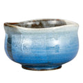 Kutaniyaki Blue Silver Mist Matcha Bowl