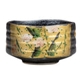 Kutaniyaki Gold Leaf Plum Blossom Matcha Bowl