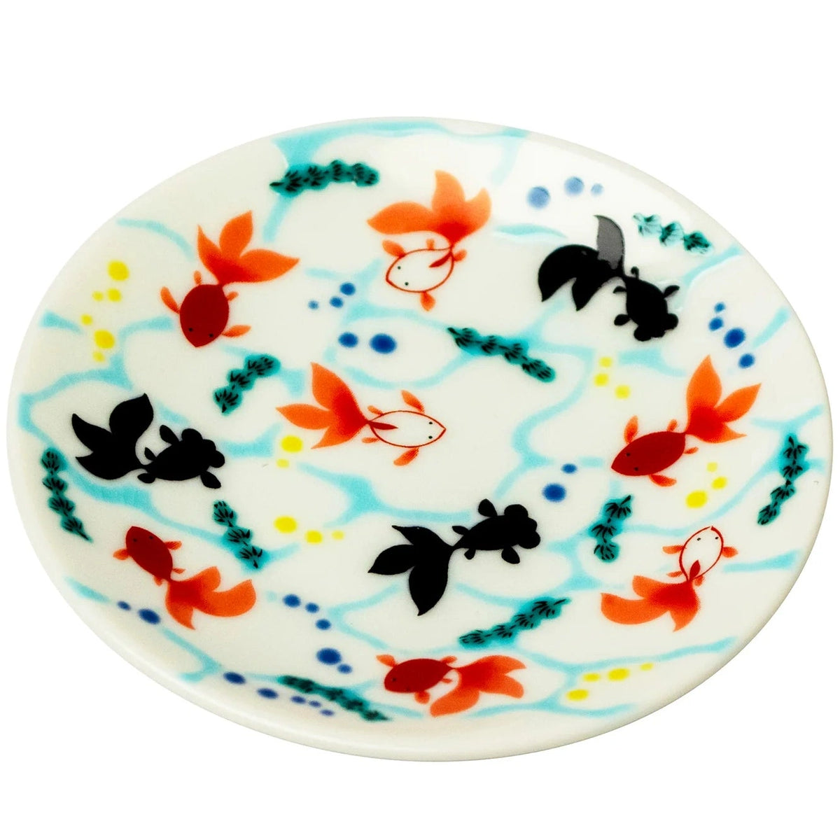 Kutaniyaki Mini Dish 9.5D - Goldfish