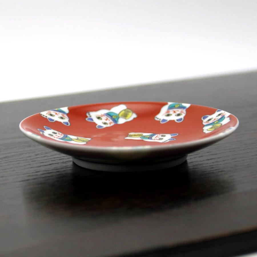Kutaniyaki Mini Dish 9.5D - Maneki Neko Cat