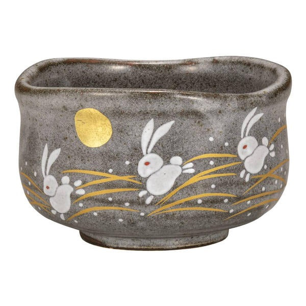 Kutaniyaki Moon Rabbit Matcha Bowl