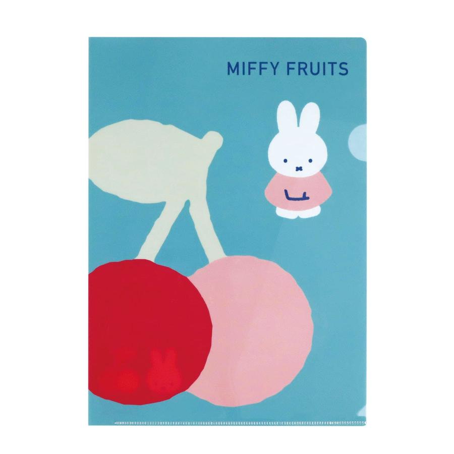 Kutsuwa Miffy Fruits A4 Clear File - Blue