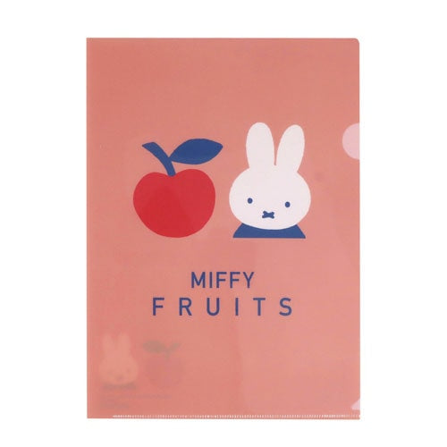 Kutsuwa Miffy Fruits A4 Clear File - Red
