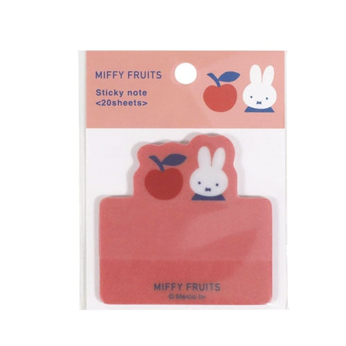 Kutsuwa Miffy Fruits Sticky Note - Red