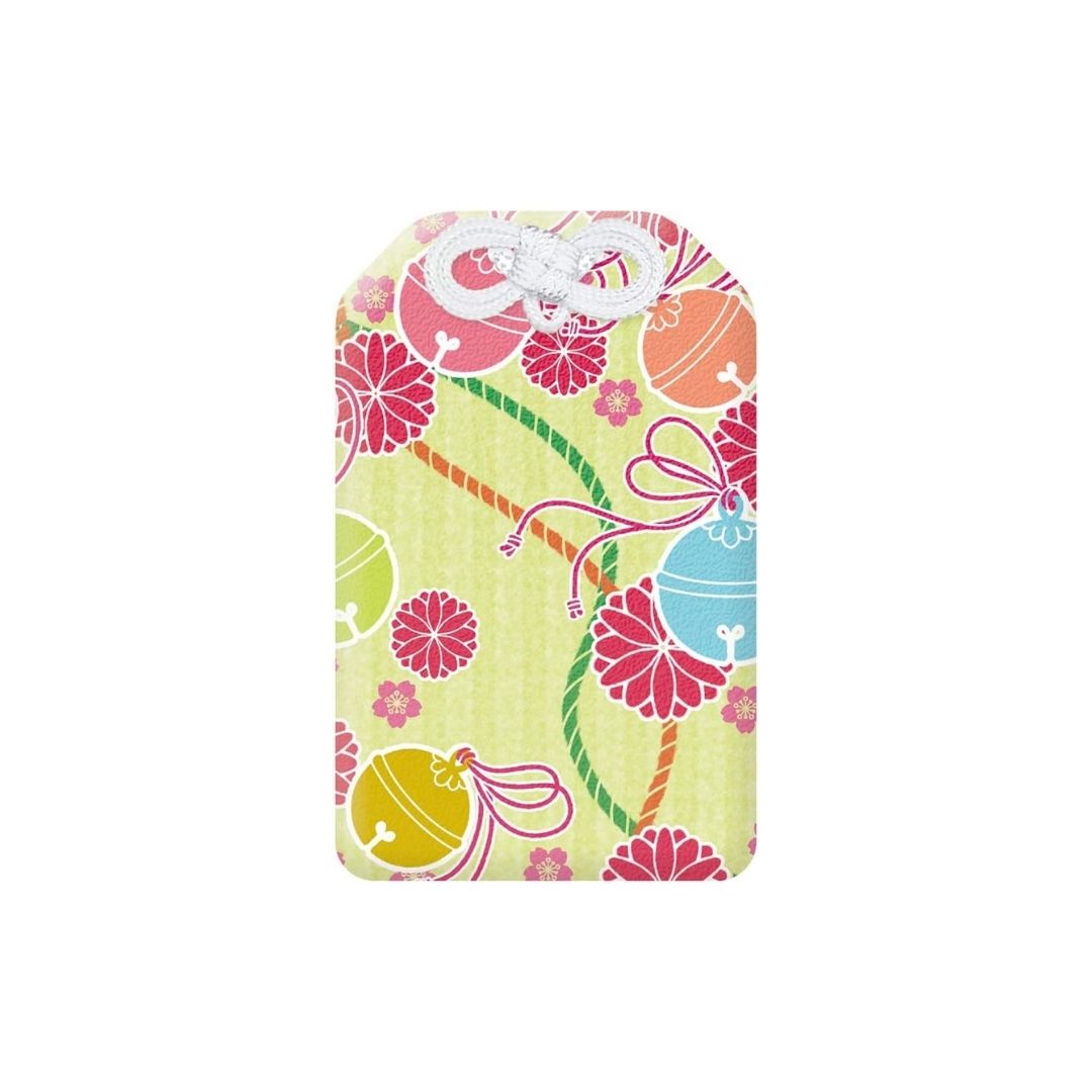 Kyoei Omamori Charm Name Card Holder - Green Bell