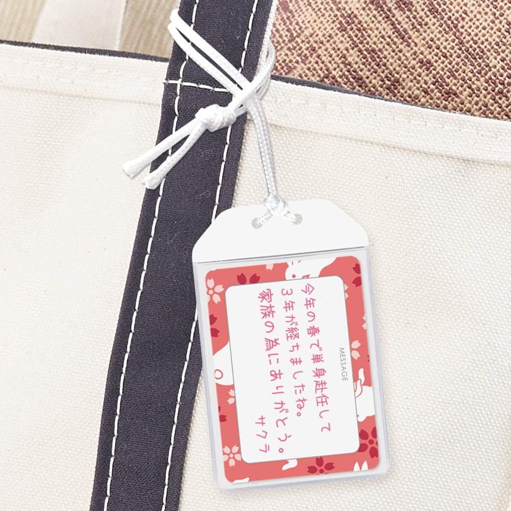 Kyoei Omamori Charm Name Card Holder - Pink Rabbit