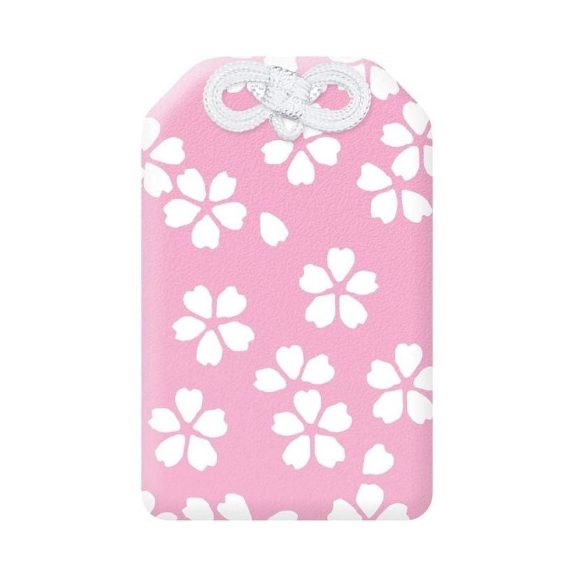 Kyoei Omamori Charm Name Card Holder - Pink Sakura