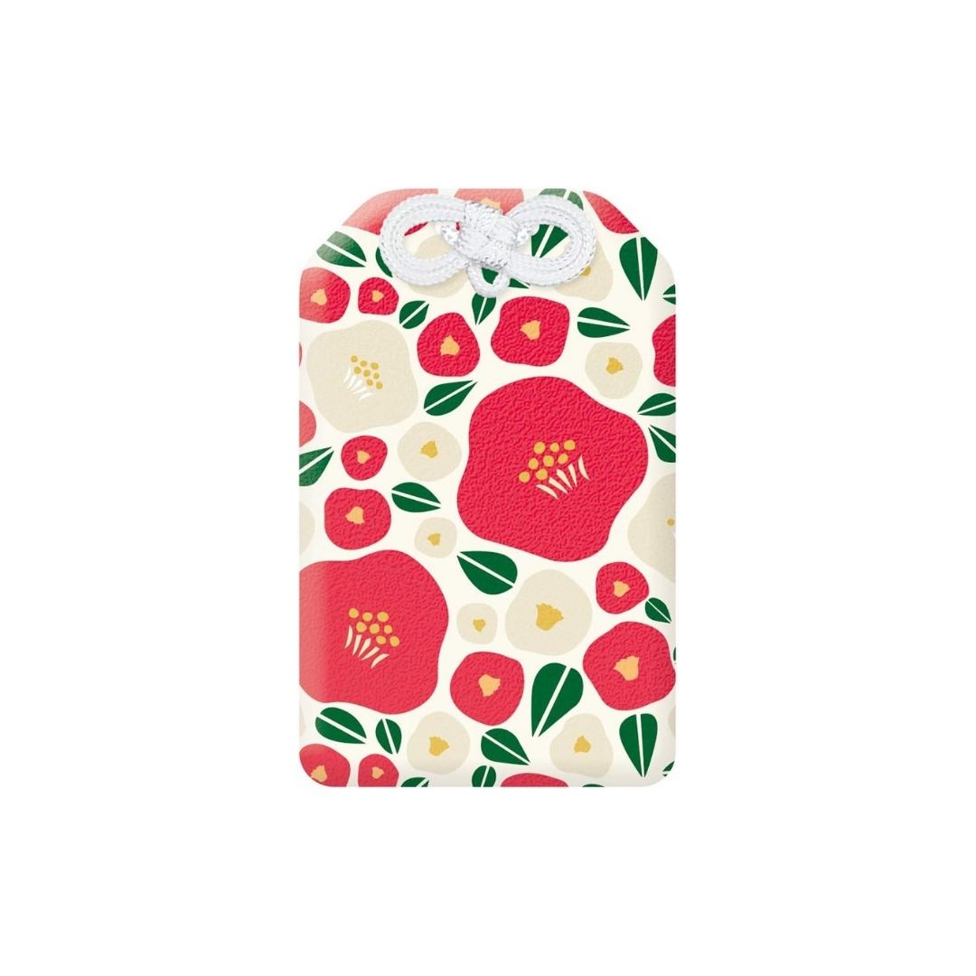 Kyoei Omamori Charm Name Card Holder - Tsubaki Camellia