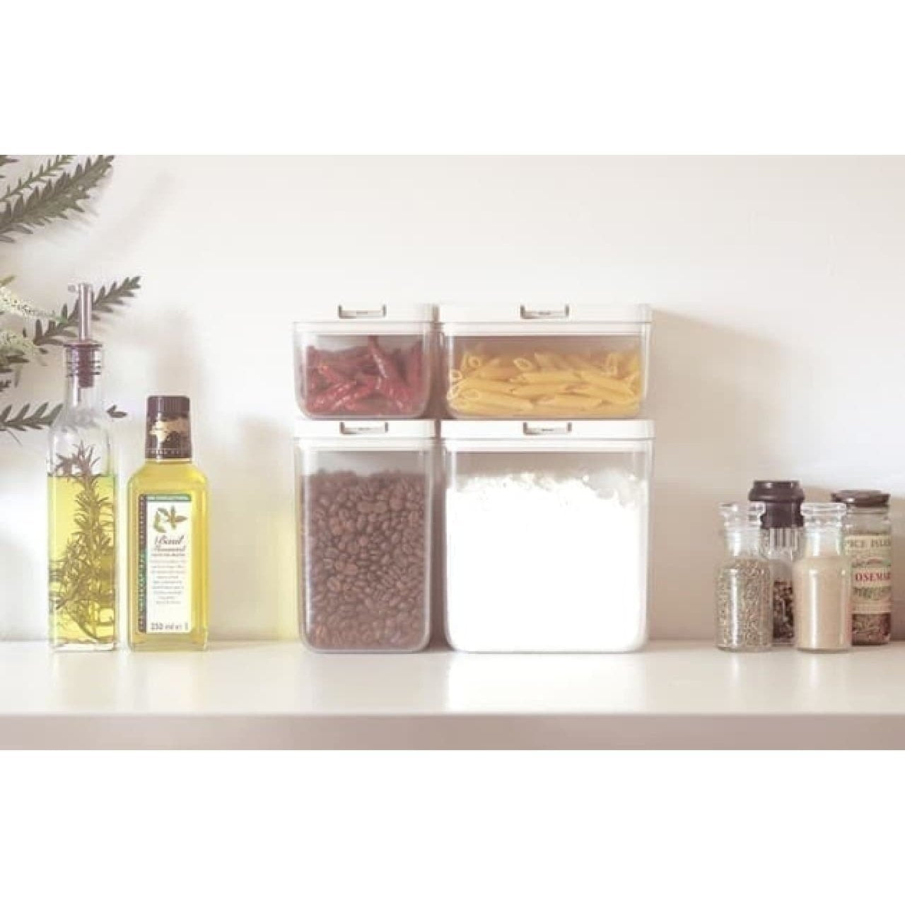 Marna Good Lock Canister Clear 4P Set