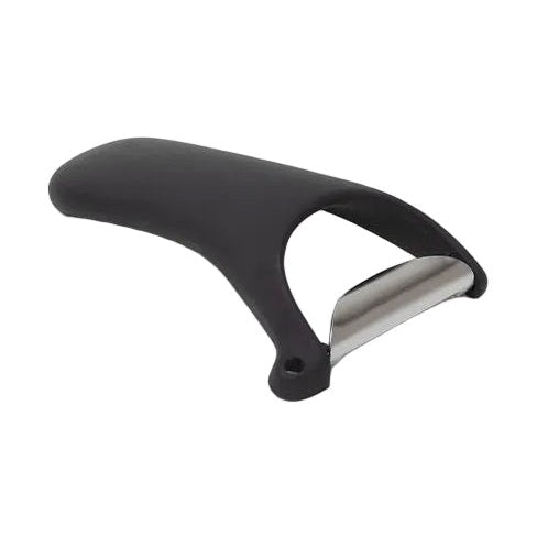 Black Marna Y-peeler side view with stainless steel blade