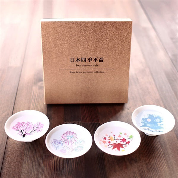 Marumo Takagi Colour Changing Four Seasons of Japan Sake Cup 4P Set