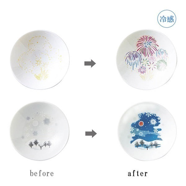 Marumo Takagi Colour Changing Four Seasons of Japan Sake Cup 4P Set