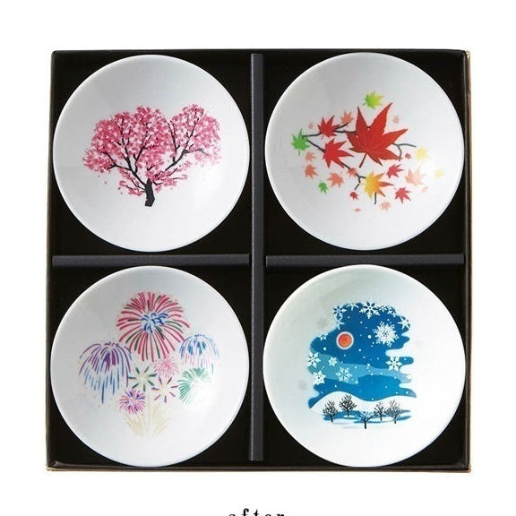 Colour Changing Four Seasons Sake Cups 4P – MINIMARU