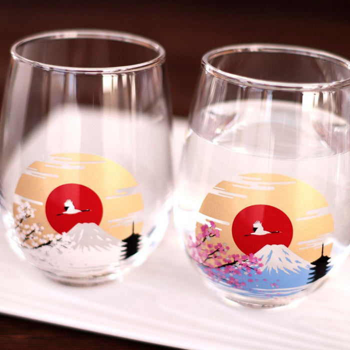 Marumo Takagi Colour Changing Mount Fuji Round Glass 2P Set
