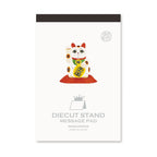 Marumono DieCut Stand Message Pad Maneki Cat