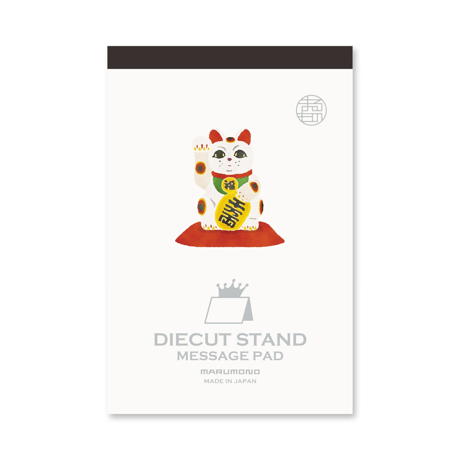 Marumono DieCut Stand Message Pad Maneki Cat
