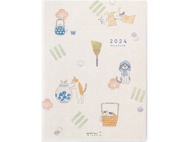 Midori 2024 Pocket Diary (A6) - Cat