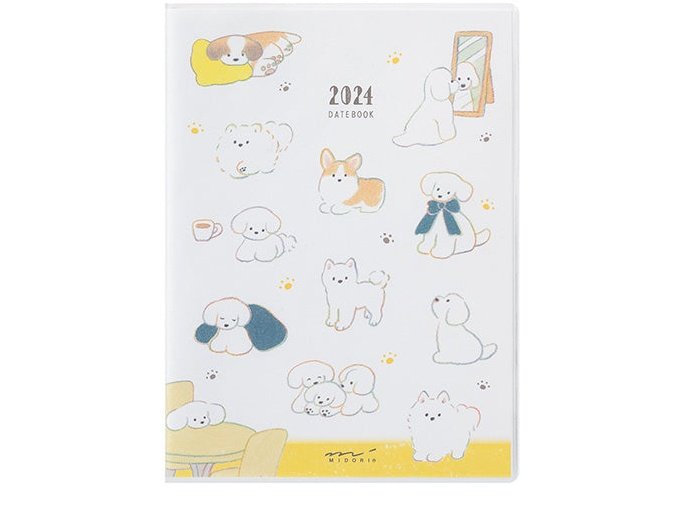 Midori 2024 Pocket Diary (A6) - Dog
