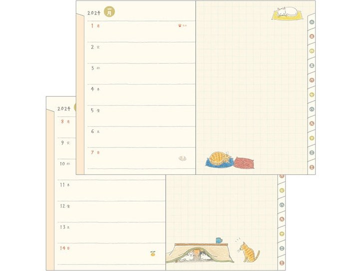 Midori 2024 Pocket Diary (B6) - Cat