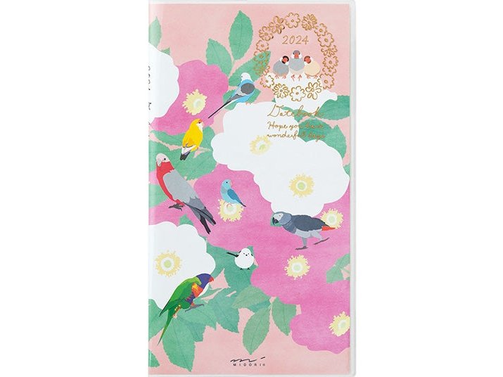 Midori 2024 Pocket Diary (Slim) - Bird