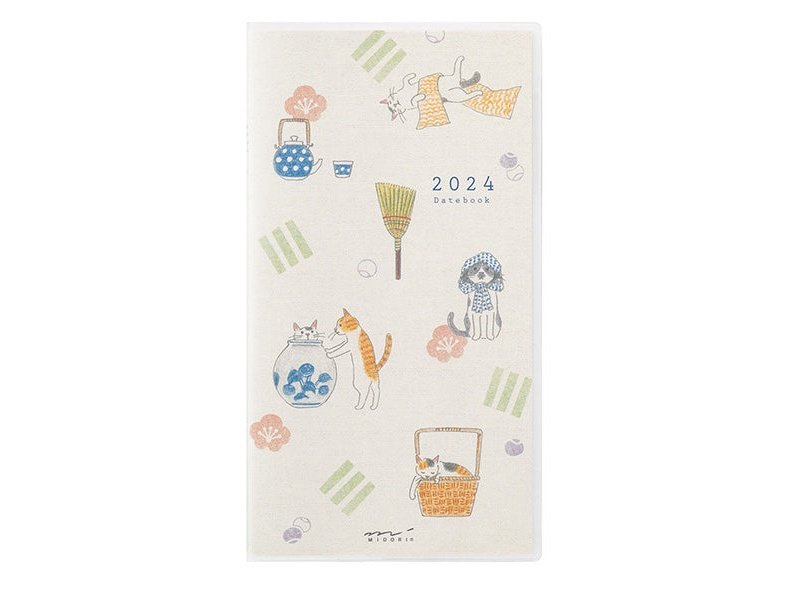 Midori 2024 Pocket Diary (Slim) - Cat