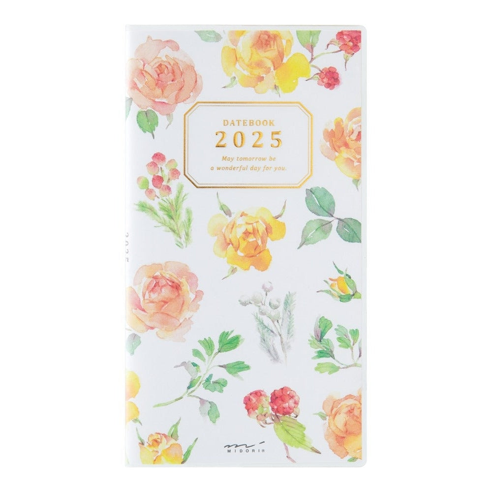 Midori 2025 Pocket Diary - Slim - Countrytime Flower