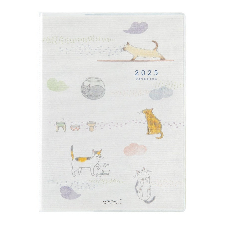 Midori 2025 Pocket Diary A6 - Cat