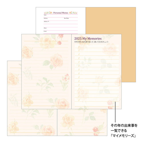 Midori 2025 Pocket Diary - Mini - Countrytime Flower