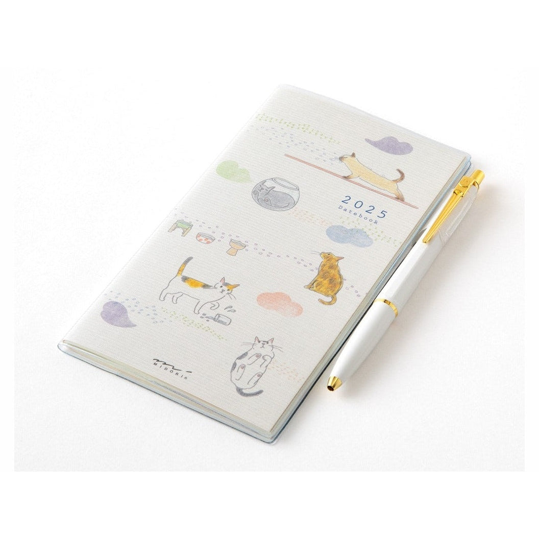 Midori 2025 Pocket Diary Slim - Cat