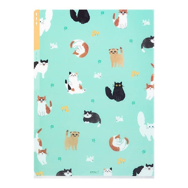 Midori 3-Pocket A4 File - Cats