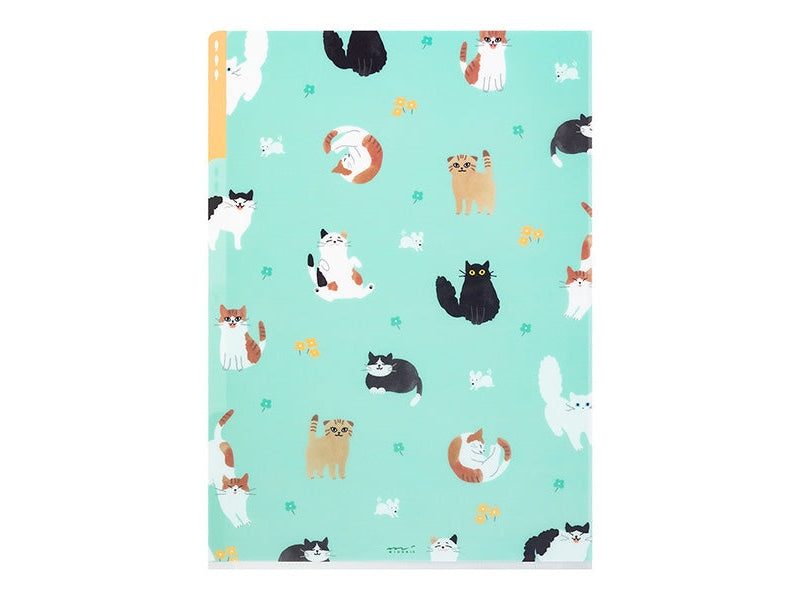 Midori 3-Pocket A4 File - Cats