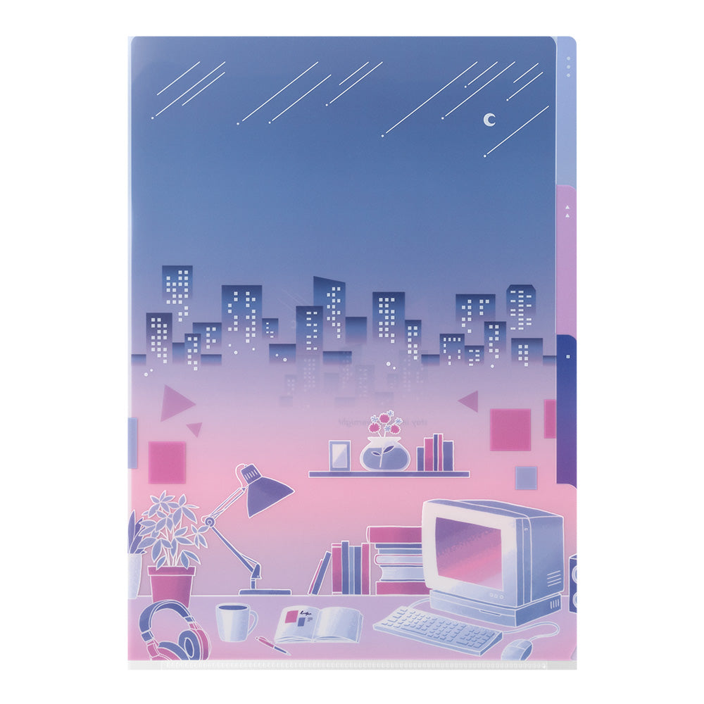 Midori 3-Pocket A4 File - City Pop