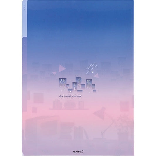 Midori 3-Pocket A4 File - City Pop