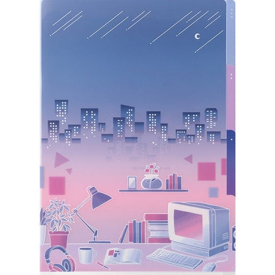Midori 3-Pocket A4 File - City Pop