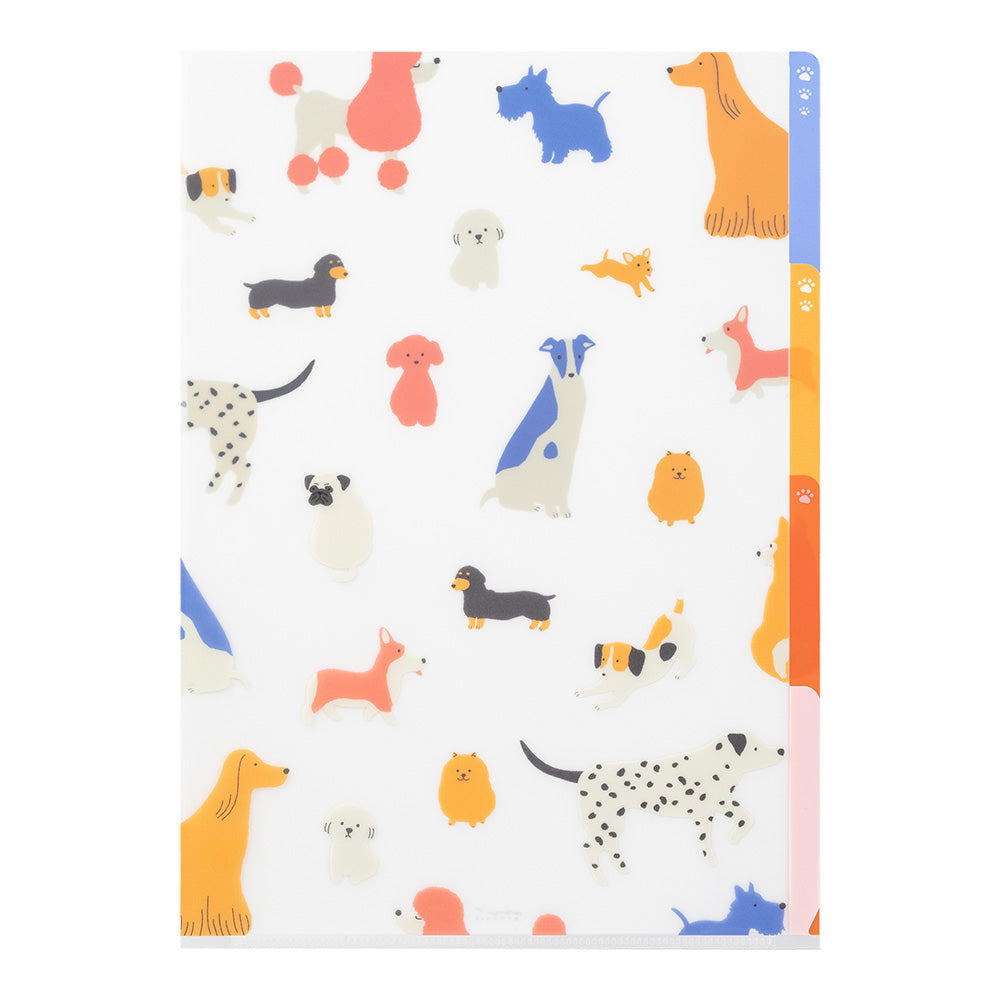 Midori 3-Pocket A4 File - Dogs