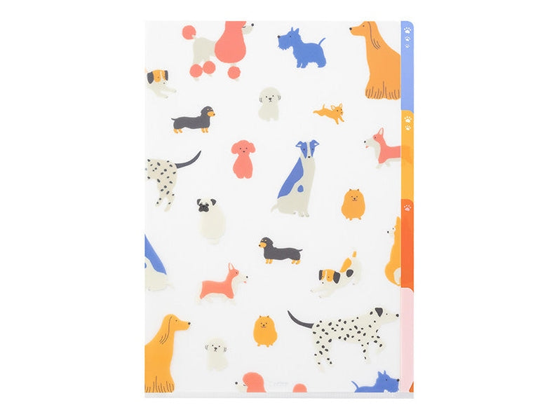 Midori 3-Pocket A4 File - Dogs