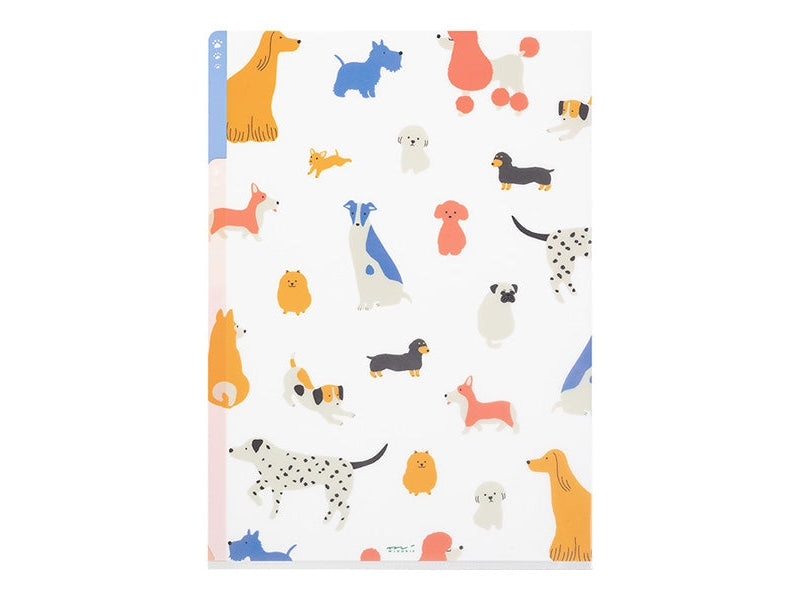 Midori 3-Pocket A4 File - Dogs