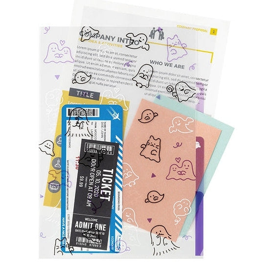 Midori 3-Pocket A4 File - Ghosts