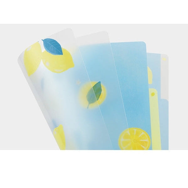 Midori 3-Pocket A4 File - Lemon