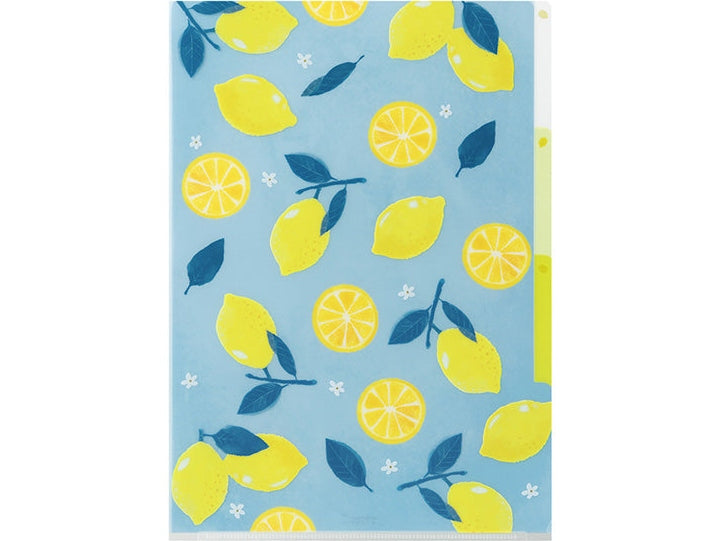 Midori 3-Pocket A4 File - Lemon