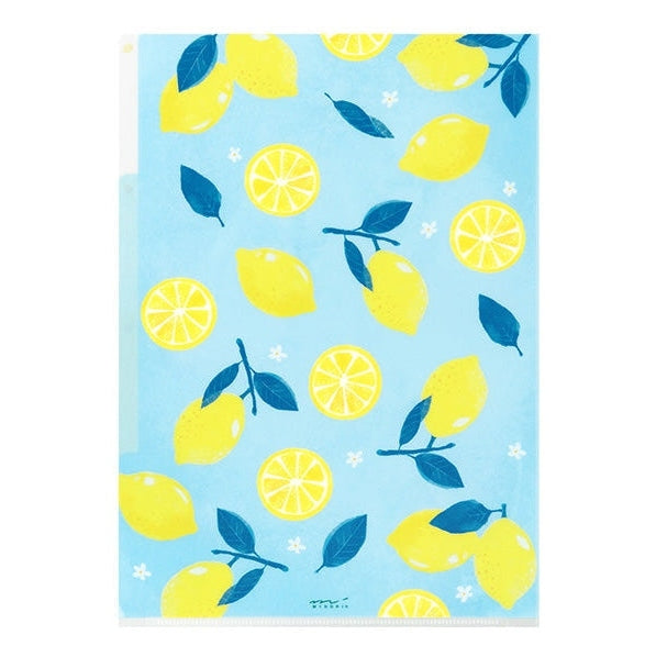Midori 3-Pocket A4 File - Lemon